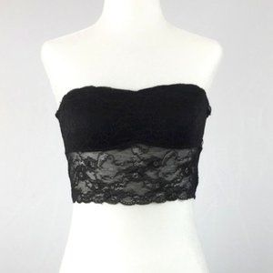 PINK Victoria's Secret black bandeau Sz S